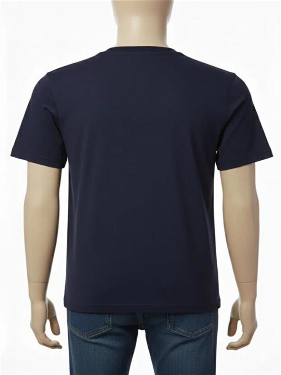 Yazlık Bisiklet Yaka Penye Tshirt %100 Pamuklu Sol Göğüs Cepli